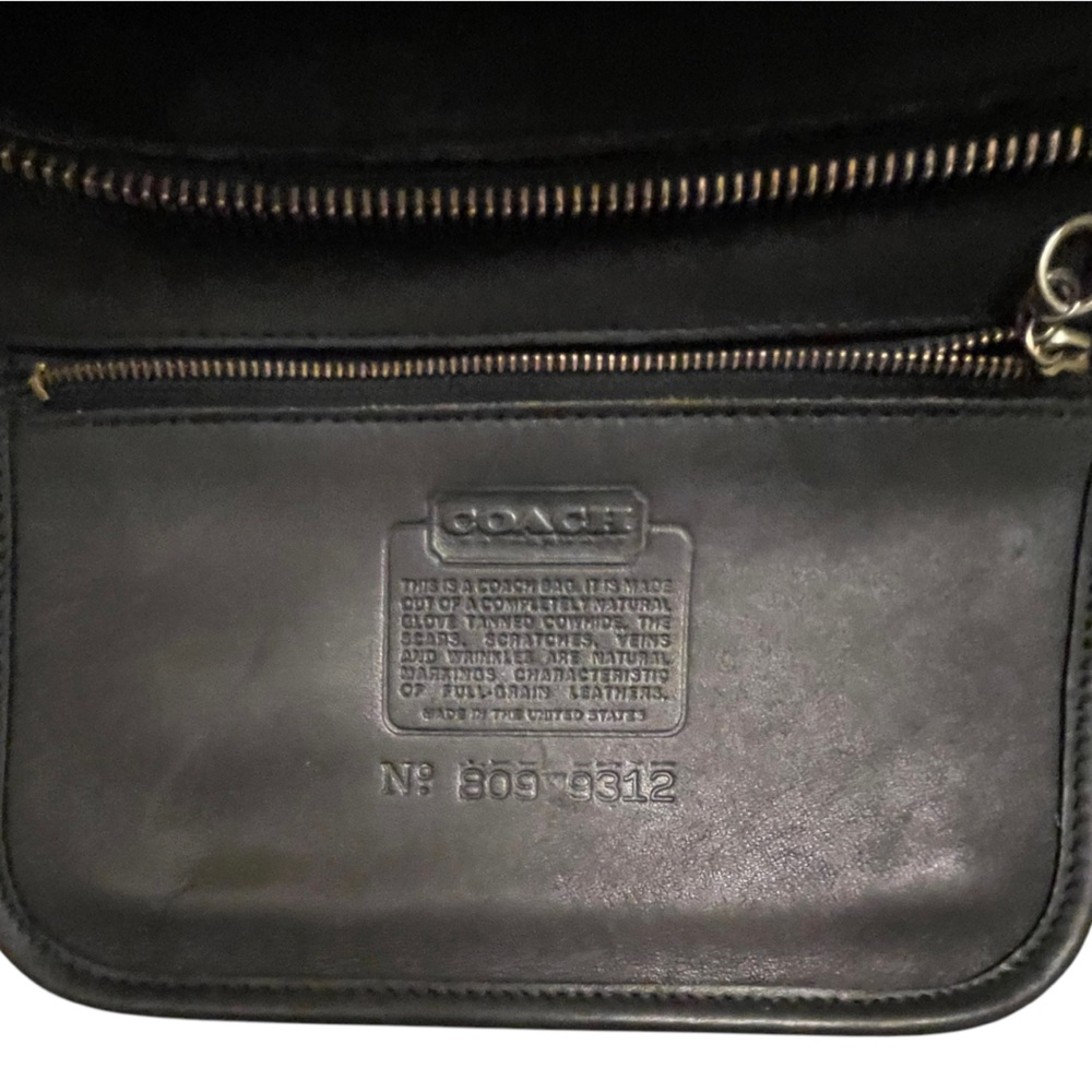 Coach Vintage Brighton Black Leather Crossbody Shoulder Bag Purse 9312. USA. - Picture 12 of 12